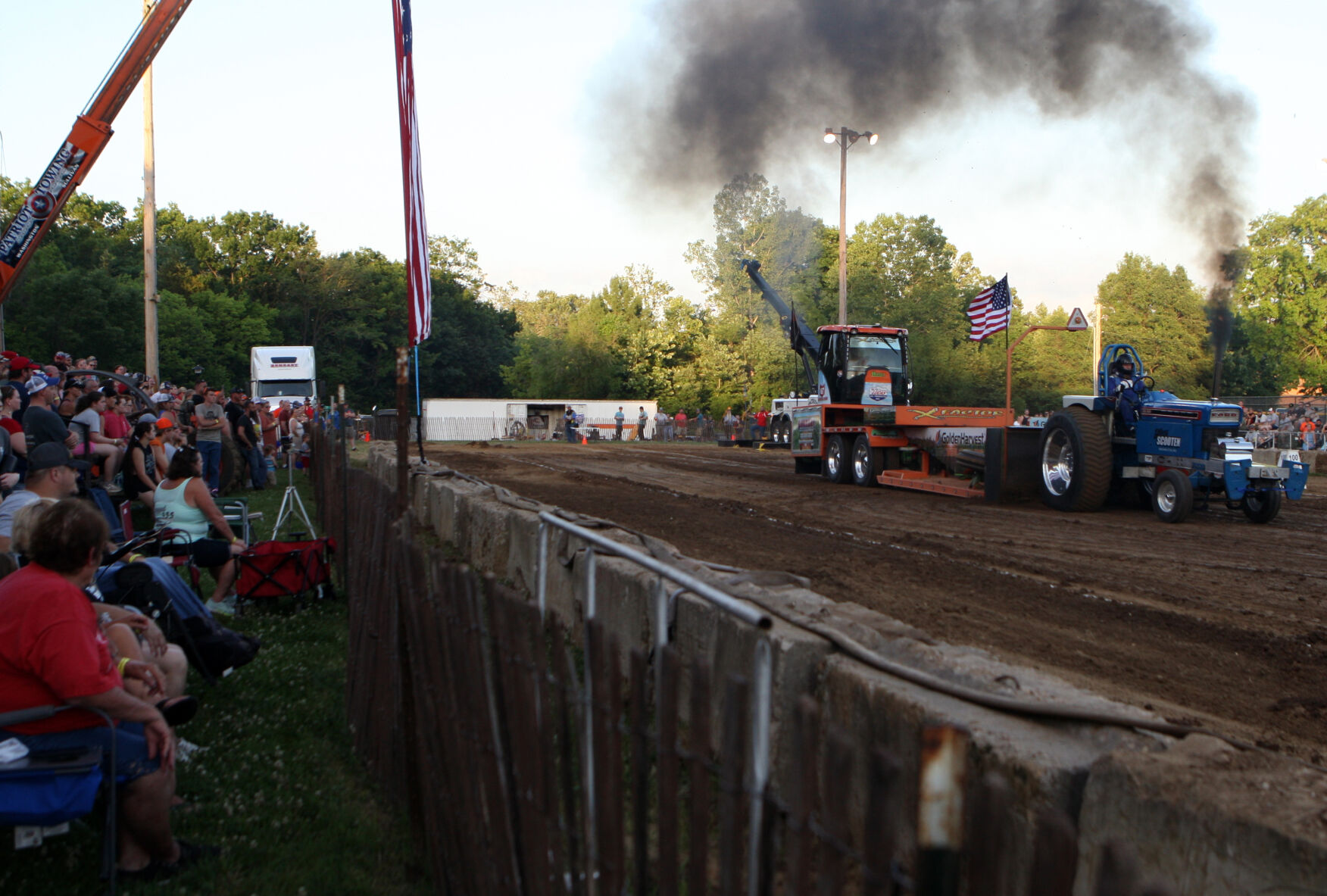 Ron Kopp participates in the tractor pull